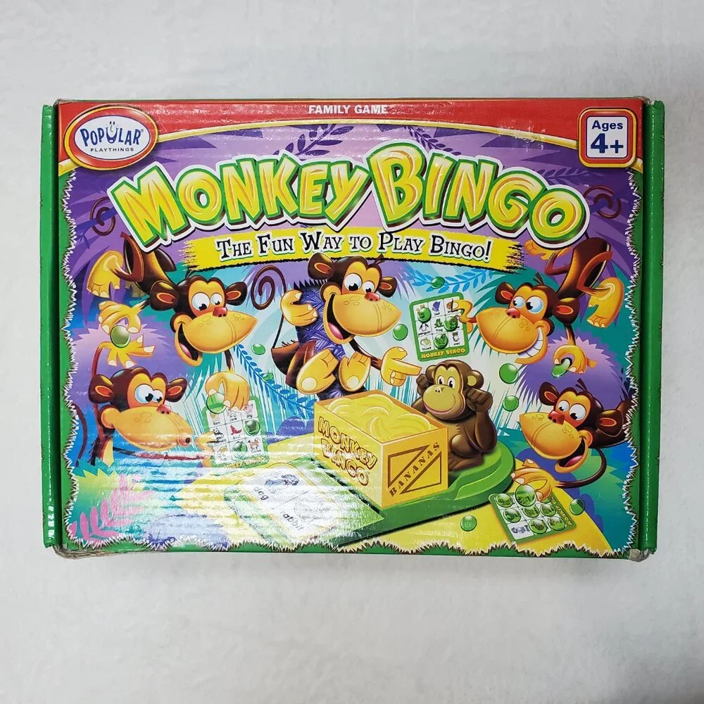 Monkey Bingo Game Kids Children Family